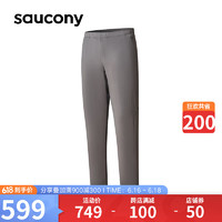 saucony 索康尼 运动长裤男跑步裤子4D四面弹舒适休闲运动裤中灰XL