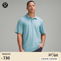 lululemon丨Performance 男士按扣款短袖休闲衫 LM3ELHS 潮青色 XXL