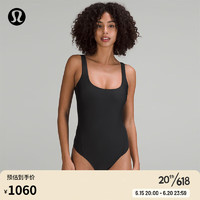 lululemon丨Waterside Scoop 女士低圆领连体泳衣 LW2DKXS 黑色 2