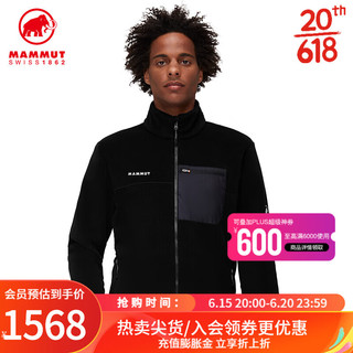 MAMMUT 猛犸象 Innominata 男士户外抓绒速干透气中层夹克上衣 黑色 M