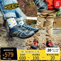 KEEN 官方 CHANDLER 2 CNX 儿童户外休闲鞋 日常出行运动鞋 黑色/地毯红-1026496 24