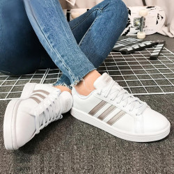 adidas阿迪达斯运动休闲grandcourt经典潮流女款休闲鞋小白鞋