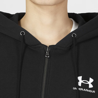 安德玛（UNDERARMOUR）男装外套 2023夏季新款运动服户外防风健身训练舒适针织连帽夹克 1373881-001 S(165/88A)