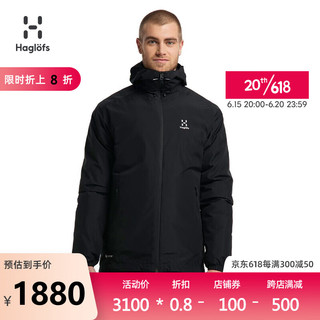 HAGLÖFS 火柴棍 HAGLOFS火柴棍男式冲锋衣棉服（三合一）秋冬605034-2C5 黑色 XL