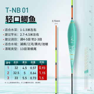 小凤仙高灵敏鱼漂高颜值纳米浮漂加粗醒目野钓多款鲫鱼鲤鱼专用浮漂套装 T-NB01轻口(1号漂)吃铅约0.93g 浮漂