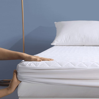 MERCURY 水星家纺 床垫床褥子 四季保护垫可折叠床垫子 眠梦全棉防水透气床护垫2代(本白色)180×200cm