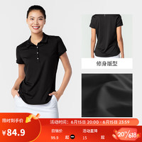 迪卡侬（DECATHLON）透气速干polo衫高尔夫运动服装夏季经典黑XL-4761523