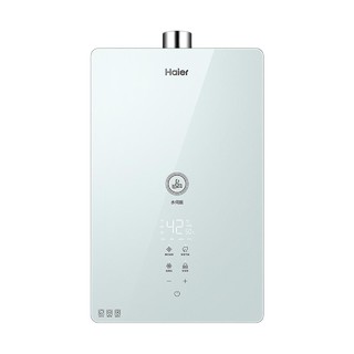 Haier 海尔 燃气款热水器天然气家用洗澡水伺服官方恒温强排式TES16L升