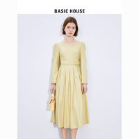 BASICHOUSE 百家好 女士百褶连衣裙