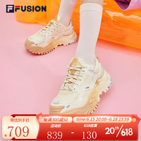 斐乐（FILA） FUSION斐乐潮牌BIANCO女鞋厚底鞋2023夏季新款运动鞋休闲鞋 柠檬糖/冰河绿-LG 35.5