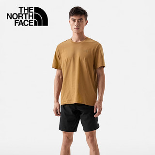 北面（The North Face）T恤男装春夏新款户外运动服时尚舒适简约半袖透气吸湿快干轻薄T恤 173/卡其色 L