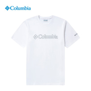 Columbia哥伦比亚户外23春夏新品情侣同款吸湿透气运动短袖T恤AE9942 100男女同款 XL(185/104A)