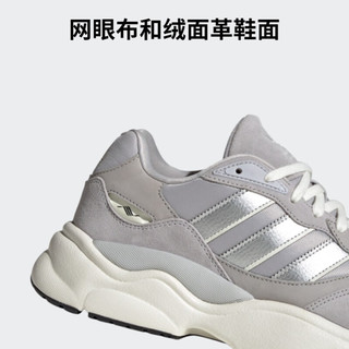 adidas阿迪达斯官方三叶草RETROPY F90女子经典复古运动鞋HP6368 浅灰/金属银 36(220mm)