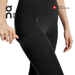 On昂跑2023春夏新品女款轻量运动紧身长裤Movement Tights Long Black 黑色 XL