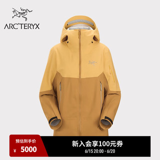 ARC’TERYX始祖鸟 SENTINEL JACKET GORE-TEX 防水 女子 滑雪夹克 Sunstone/Retreat/浅梨黄/律动黄 S