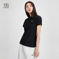 KOLON SPORT可隆女款短袖POLO衫网孔透汽运动T恤 黑色BL 155/XS