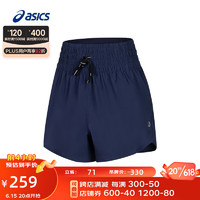 亚瑟士ASICS运动短裤NAGINO女子4英寸跑步运动裤舒适百搭 2012C819-400 藏青色 XL