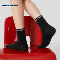 SKECHERS 斯凯奇 2023年夏季季短筒运动袜时尚百搭情侣款袜子 L422U152-0018 碳黑 S