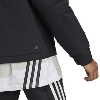 阿迪达斯 （adidas）外套男子新款户外运动短款连帽棉服 HT8715 XS
