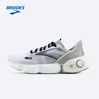 BROOKS 布鲁克斯 男款减震专业跑鞋女运动鞋情侣跑步鞋Aurora-BL 白色/云淡灰/黑色 38