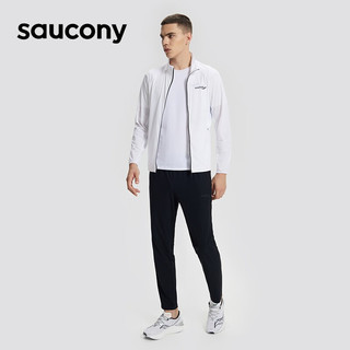 Saucony索康尼梭织外套男轻薄防风透气跑步皮肤衣旗舰23夏季新品男子夹克 白色-2 XL(180/100A)