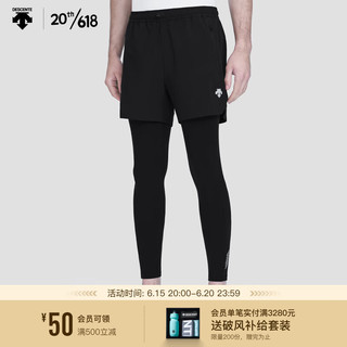 DESCENTE迪桑特 RUNNING系列 男子 紧身裤 D3131RKL41 BK-黑色 XL(180/88A)