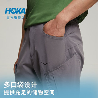 HOKA ONE ONE 男士梭织徒步裤Transport Pant轻量舒适 城堡灰 S