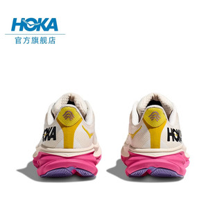 HOKA ONE ONE女款克利夫顿9跑步鞋Clifton 9舒适缓震轻盈回弹轻量透气 蛋酒色/香槟白 36/220mm