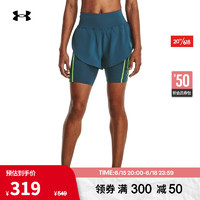 安德玛（UNDERARMOUR）春夏Anywhere女子跑步运动短裤1376762 蓝色414 S