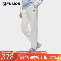 FILA FUSION斐乐潮牌女子针织长裤2023春休闲收口长裤