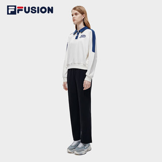 FILA FUSIONFILA FUSION斐乐潮牌女子卫衣2023春季时尚宽松翻领长袖上衣