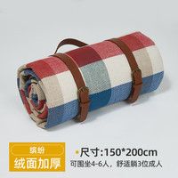 Tuban野餐垫防潮垫加厚便携春游垫子野餐布户外防水露营地垫 棋盘格缤纷 150CM*200CM 均码