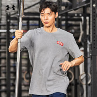 安德玛 UNDERARMOUR）春夏男子训练运动短袖T恤1376836 灰色035 M