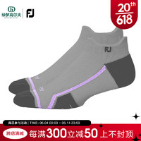 Footjoy高尔夫球袜Tech D.R.Y.男女士FJ透气舒适golf短款球袜袜子 18422-10282女士灰色