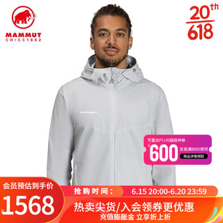 MAMMUT 猛犸象 Granite 男士户外防风防泼水软壳夹克上衣 银灰色 S