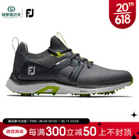 Footjoy高尔夫球鞋新款男士HyperFLex系列运动轻量舒适golf有钉鞋 炭黑/灰/绿51044 42