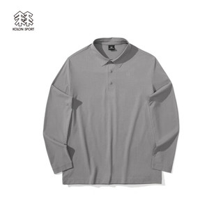 KOLON SPORT可隆户外休闲衣男款防晒速干T恤抗菌POLO 灰色GY 170/M