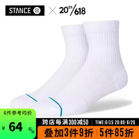 STANCE短袜男男女夏季防臭袜子运动休闲跑步短筒棉袜 白色 M (38-42)