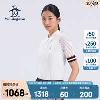 万星威（Munsingwear）MUNSINGWEAR/万星威高尔夫女士23春夏新品老鹰系列针织透气短袖 白色 M