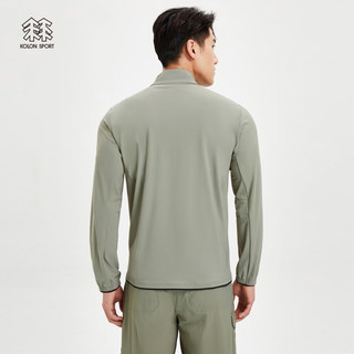 KOLON SPORT/可隆防晒衣 男子户外运动凉感弹力舒适针织夹克外套 LHJK3MN123-KH 军绿 185/2XL