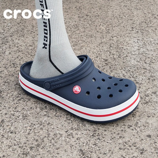 卡骆驰（crocs）男鞋女鞋洞洞鞋 23夏季新款沙滩鞋情侣鞋涉水鞋轻便拖鞋透气凉鞋 卡骆班/深蓝-辣椒红 M6W8(38-39/240mm)