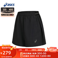 亚瑟士ASICS运动短裤女子反光夜跑4英寸舒适透气运动裤 2012C835-001 黑色 XS