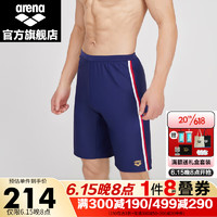 阿瑞娜（arena）2023新款男士五分及膝泳裤 宽松及膝泳装 藏青色(NVY) 2XL(185/105)