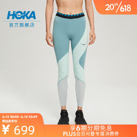 HOKA ONE ONE女款跑步健身运动裤Hupana Tight紧身舒适柔软 灰绿 M