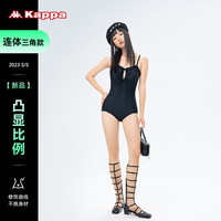 泳衣女款纯欲风连体三角保守2023新款时尚大码高级感游泳衣