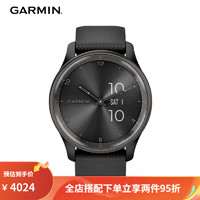 佳明（GARMIN）Move3S玫瑰金色表盘蓝表带心率触屏指针式智能腕表 MoveTrend_午夜黑