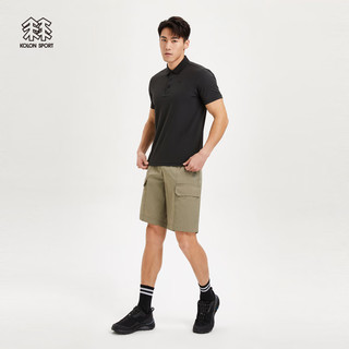 KOLON SPORT/可隆POLO衫 男子户外休闲运动商务百搭短袖T恤 LHPT3MTA01-BL 黑 170/M