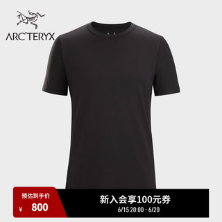 ARC'TERYX 始祖鸟 ARC’TERYX始祖鸟 CAPTIVE T-SHIRT  透气 男子 棉质短袖T恤 Black/黑色 S