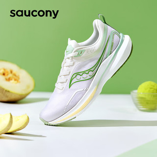 saucony 索康尼 蜂鸟3哈密瓜女跑步鞋缓震轻质训练跑鞋透气运动鞋白绿37