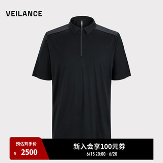 ARC’TERYX始祖鸟 VEILANCE FRAME SS   男子 羊毛POLO衫 Black/黑色 M